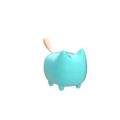Cute Cat Bluetooth Speaker Mini Portable Wireless Stereo for PC Travel Gift | Cat-shaped silicone tail, 40H playtime, TWS pairing, hands-free mic, BT5.3,perfect home/office/outdoor/gifts - color: Green