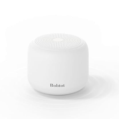 Bobtot Portable Bluetooth Speakers with Strap Easy to Carry | Wireless IPX5 Waterproof with Loud Stereo Sound, 20 Hours Playtime, Rechargeable Battery, Built-in Microphone, White - color: White