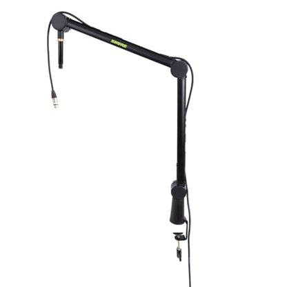 Shure by Gator Deluxe Broadcast Desktop Mic Boom Arm (SH-BROADCAST1) | Fully adjustable with a quiet 360-degree arm for podcasts and streaming. Compatible with MV7 & SM7B