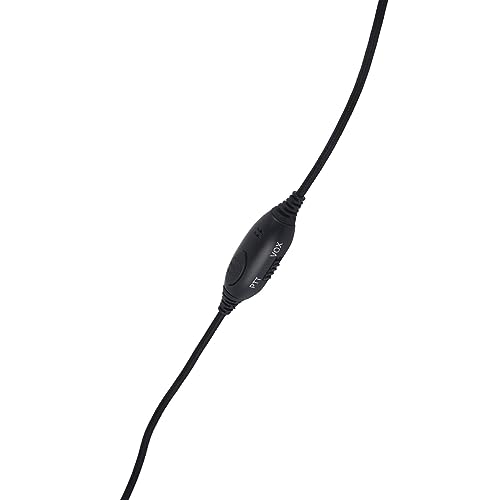 uv-5r Walkie Talkie Over The Ear Earpiece Boom Mic Microphone 2 Pin K1 Overhead PTT VOX Headset for Retevis Baofeng Kenwood Ham Radio(Fiber Fabric Braided Cable,Binaural)