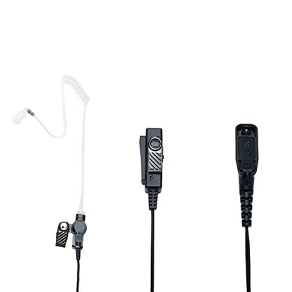 2-Wire Surveillance Headset Compatible with Motorola APX8000 2PCS | 2-pack clear acoustic tube surveillance headsets with PTT mic compatible with Motorola APX6000 XPR7550 XPR6550 radios