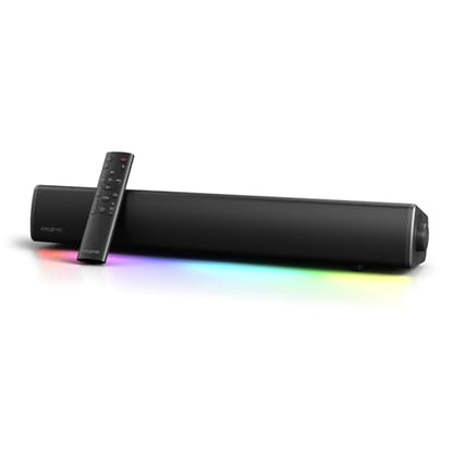 Sound Blaster GS5 Compact RGB Gaming Soundbar, For TV and PC, Black | RGB Gaming Soundbar, Bluetooth, USB-C, SuperWide, Desktop Audio, TV, PC, Immersive Sound