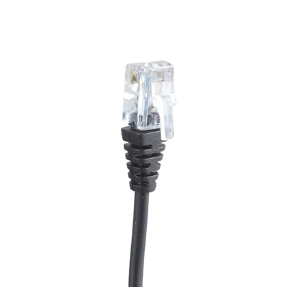 4-Pin RJ11 Monaural Corded Call Center Telephone Headset Headphone BK Earphone Headphonem in Ear Stereo Sound Noise Isolating Earbud Device Air Duct Noise-Cancelling USB