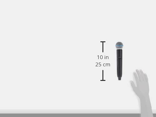 Shure GLXD2+/B58 Handheld Transmitter with BETA 58A Vocal Mic Capsule - for use with GLX-D+ Dual Band Digital Wireless Microphone Systems, Receiver Sold Separately (GLXD2+/B58=-Z3) - style: BETA 58A