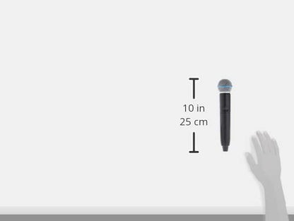Shure GLXD2+/B58 Handheld Transmitter with BETA 58A Vocal Mic Capsule - for use with GLX-D+ Dual Band Digital Wireless Microphone Systems, Receiver Sold Separately (GLXD2+/B58=-Z3) - style: BETA 58A