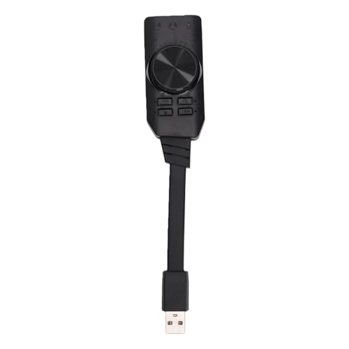 Zunate USB Sound Card 7.1 Surround Sound Adapter, External Audio Converter with Volume Control and Mic Mute for PC Laptop Desktop Gaming Headset Audio Jacks