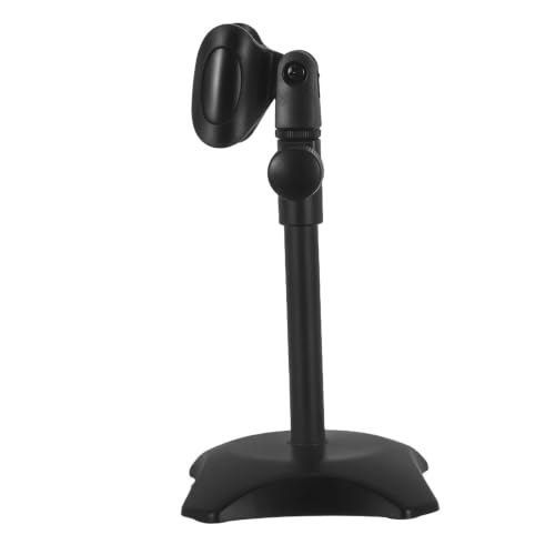 Hemobllo Adjustable Desktop Microphone Stand round Base, Portable and Compact Metal Mic Holder for Professional Studios and Podcasting, Height Adjustable Microphone Support