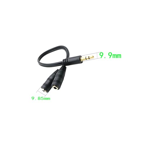 Headphone Splitter for 2 Headphones 2 Way 3.5mm Adapter Aux Cable Mini Jack Male to Dual Female Stereo Audio Y Splitter Couple Adapter Compatible with iPad iPhone iPod MacBook PC Amplifier Speaker