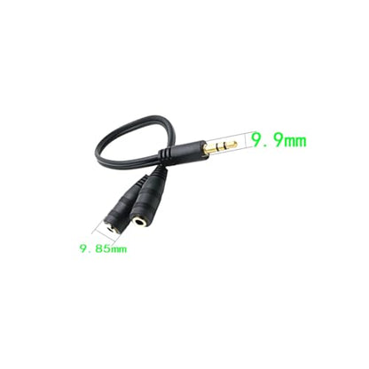 Headphone Splitter for 2 Headphones 2 Way 3.5mm Adapter Aux Cable Mini Jack Male to Dual Female Stereo Audio Y Splitter Couple Adapter Compatible with iPad iPhone iPod MacBook PC Amplifier Speaker
