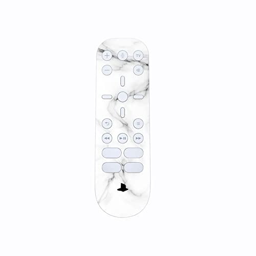 PlayVital Seamless White Marble Full Set Skin Decal for ps5 Console Disc Edition, Sticker Vinyl Decal Cover for ps5 Controller & Charging Station & Headset & Media Remote - color: Seamless White Marble