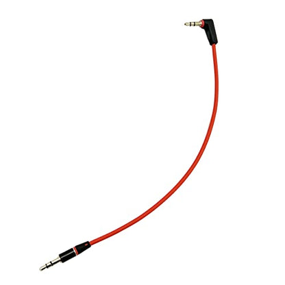 Seadream 3.5mm Aux Cable Short 2Pack 8inch 3Port | 3.5mm Right Angle Male to Male Stereo Audio Cable Replacement for Headphones, iPods, iPhones, iPads, Home / Car Stereos