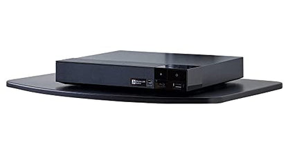 TECHLY Wall Shelf for Audio-Visual Equipment ICA-DRS 504 – AV Equipment Shelves (Black, Aluminium, Wall, Glass)