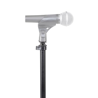 Shure by Gator Round Base Mic Stand with Standard Height-Adjustable Twist Clutch and 10" Base; (SH-RBMICSTAND10) - style: 10" Weighted Base