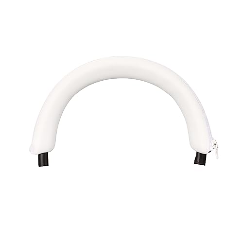 Protective Headband Cover Headband Cushions Silicone Sleeves Protectors with Zipper for WH-1000XM5 Earphone Cushions Headphone Protectors - color: White