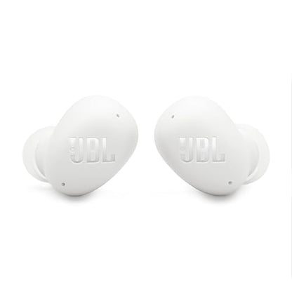 JBL Vibe Buds 2 - Noise Cancelling Earbuds - White | JBL Pure Bass sound, Active Noise Cancelling with Smart Ambient, 4 mics for crisp, clear calls, Water and dust resistant - color: White
