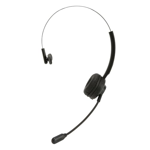 Telephone Headset with Charging Base for PCs Tablets Wireless Business Headset Black V5.0