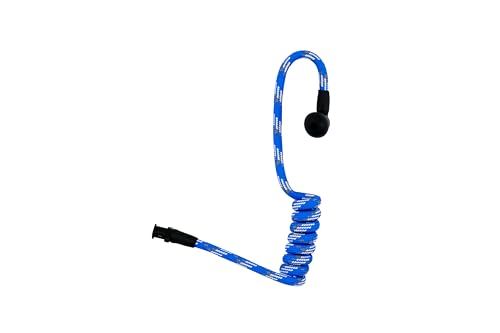 FilmPRO Surveillance Radio Earpiece with Mic, Dodger Blue | Durable 2-Pin Connector, Film & TV Production Use, Compatible with Walkie Talkies - color: Dodger Blue