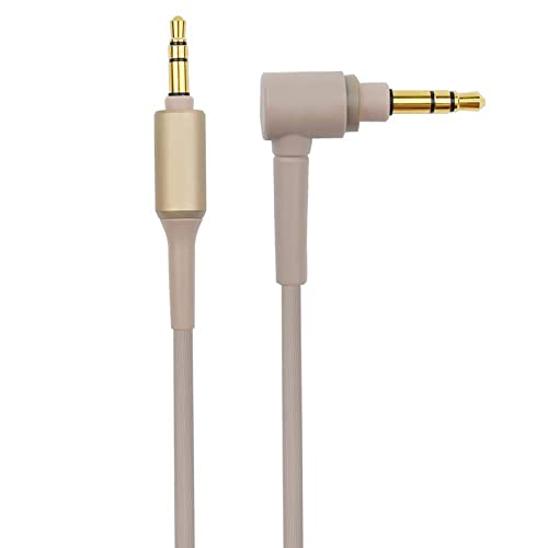 WH1000XM3 Headphone Cable Replacement Aux WH1000XM Audio Cord Compatible with Sony WH-1000XM2 MDR-100ABN WH-H900N MDR-1A Headphones(4.9ft) - color: Grey Glod