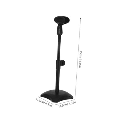 Toyvian Adjustable Desktop Mic Stand for Heavyweight Microphones with Height Adjustable Function and Stable round Base Design, for Desk Setups and Desktop Live Singing