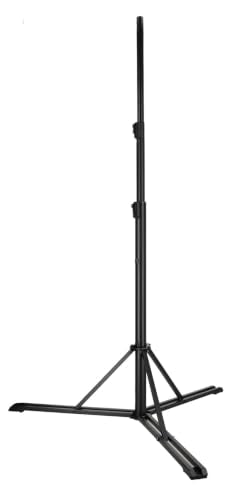 Rockville RLS3 10 Ft Flat-Base 35 mm DJ PA Speaker and Lighting Stand | 140 lb Capacity, 35mm Pole, M10 Threading, Air Cushion Lowering, Foldable Metal Legs, Travel Bag - size: 10ft Standard