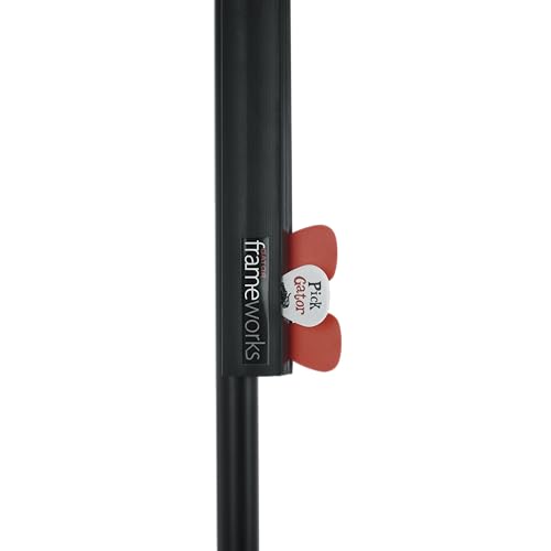 Gator Frameworks Mic Stand Guitar Pick Holder - Attaches to Microphone Stand Tubing - Holds up to 12 Guitar Picks, (GFW-GTR-PICKCLIP) - size: Guitar Pick Clip