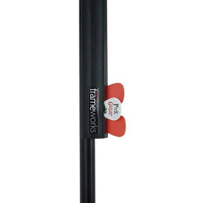 Gator Frameworks Mic Stand Guitar Pick Holder - Attaches to Microphone Stand Tubing - Holds up to 12 Guitar Picks, (GFW-GTR-PICKCLIP) - size: Guitar Pick Clip