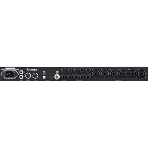 Focusrite Clarett+ 8Pre Rackmount 18x20 USB-C Audio/MIDI Interface Bundle with Kellards MID-P10T Pro MIDI to MIDI Cable 10 Feet (2 Pack), Kellards XLR-P20T Pro 20 ft XLR Microphone Cable (2 Pack)