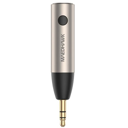 MaedHawk Bluetooth 5.4 Aux Receiver for Car | Turns AUX Car Stereos, Speakers, and Wired Headphones into Bluetooth Audio Receivers, Not a transmitter. - color: Silver