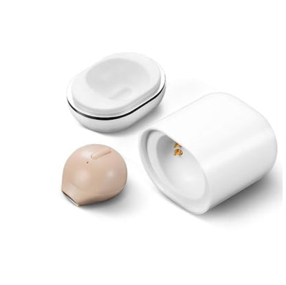 Invisible Earbuds Mini Single Earbuds Tiny Discreet Hidden Earphones for Work, Small Ear Canals in-Ear Wireless with Charging Case for Work