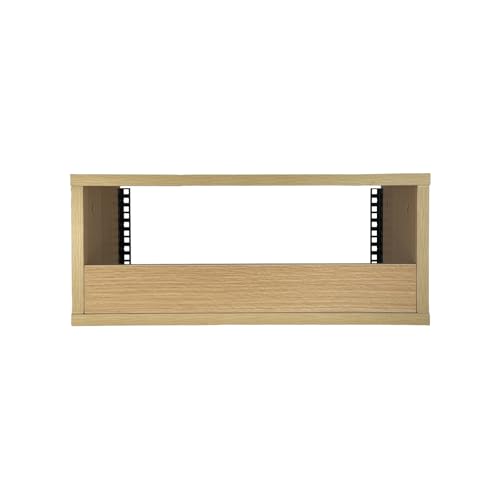 4U Wooden Desktop Studio Rack in Golden Oak Finish | Standard rack for equipment. The perfect solution for keeping your studio space tidy and organized