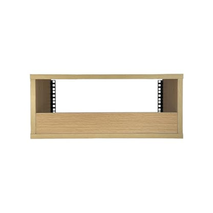 4U Wooden Desktop Studio Rack in Golden Oak Finish | Standard rack for equipment. The perfect solution for keeping your studio space tidy and organized
