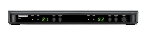 Shure BLX288/PG58 Dual Wireless Vocal System - H10 Band | 14-hour battery and 300 ft UHF range with two PG58 handheld vocal mics and dual-channel receiver for live vocals - style: H10 Band (542-572 MHz)