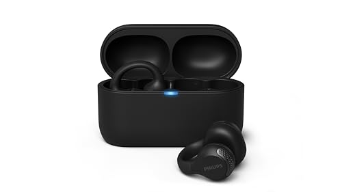 Philips Q2000 Ear-Cuff Style True Wireless Bluetooth Earbuds - 28 Hours Play Time, Clear Calls, Multipoint Connectivity, IPX4 Sweat-Resistant, Black
