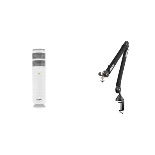 Rode Podcaster USB Mic and PSA1+ Studio Arm with Cable Management, Black