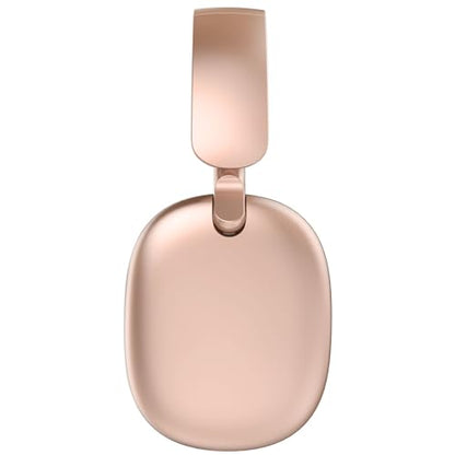 C6 Active Noise Cancelling Headphones, Wireless Over Ear Bluetooth Headphones, 60H Playtime, Lightweight Folding Deep Bass Comfort Fit Ear Cups Headset with Mic for iPad/PC/Home Rose Gold - color: Rose Gold