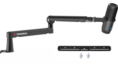 THRONMAX Twist S6 Microphone Boom Arm, Low Profile Mic Stand with Cable Management,Desk Clamp, Versatile Mounting, All-Metal and Fully Adjustable Mic Arm for Streaming, Gaming, Home Office,Universal