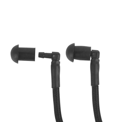 WODASEN Replacement Braided Nylon Fiber Acoustic Coil Tube Moisture Resistant Waterproof Color for Radio Earpiece (PureBlack-1) - color: PureBlack-1