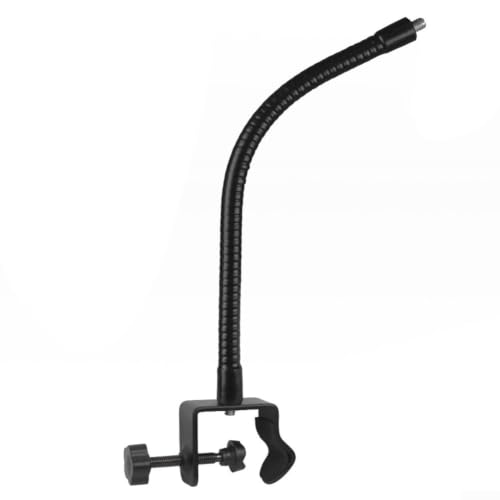 Adjustable Gooseneck Microphone Stand with Desk Clamp, Flexible Metal Arm for Podcasting Streaming Gaming, Compatible with Handheld Mics and Smartphones(A) - size: A