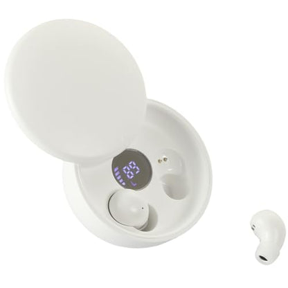 Mini Invisible Bluetooth Earbuds, Wireless for Small Ears (White) - color: White