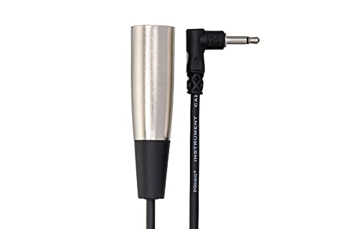Hosa XVM-305M XLR Male to Right Angle 3.5mm TS Male Cable - 5 Foot