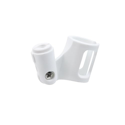 4Pcs Microphone Clip Rubber Flexible Mic Holder (White) | Handheld Wireless, Adjustable Angle, Inner Diameter Range 30-50mm - style: White, Square