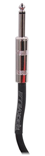 Rockville RCXBN20 20ft 1/4" TS to Banana Speaker Cable, 16 Gauge, 100% Copper, Durable, Clear Audio, Flexible, for Home and Pro Use | 100% Oxygen Free Copper, PVC Jacket, Low Resistance, ROHS Compliant, Fits Amplifiers and PA Speakers