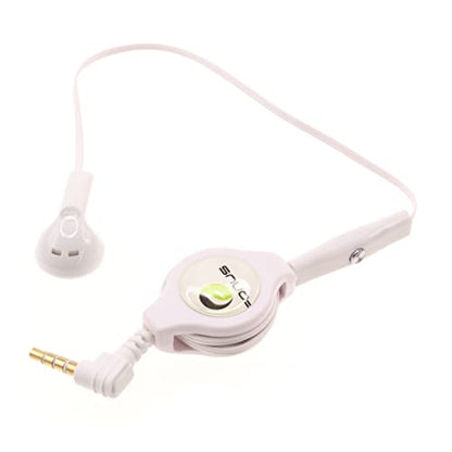 Headphone Retractable Mono Earphone Compatible with Amazon Kindle Fire HDX 7 (2013 Release),HD 7 (2013 Release),8.9 (2012 Release) - 3.5mm w Mic Headset Handsfree Earbud Earpiece X5R
