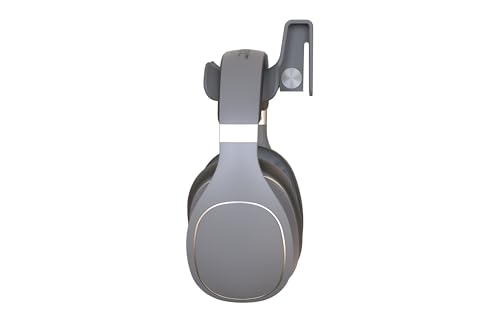 Headphone Wall Mount, Under Desk Headphone Hanger, Controller Holder, Gamepad Controller Holder, Adhesive/Screws, Universal Hanger Hook (Grey) - color: grey