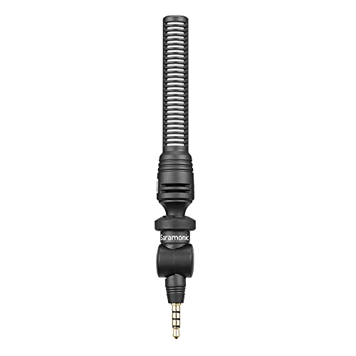 Saramonic Unidirectional Micro-Shotgun Microphone with 3.5mm TRRS Output for Smartphones, Tablets, Computers and More with a 3.5mm Headphone Port (SmartMic5S)