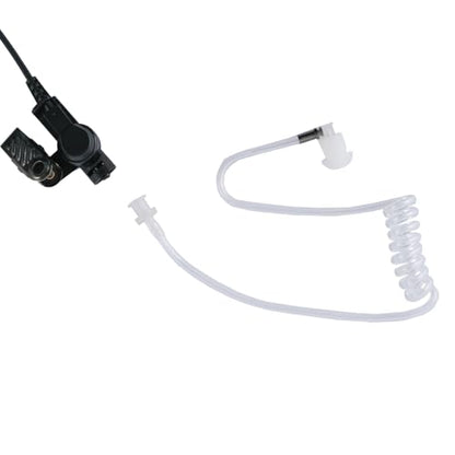 2-Wire XPR 3300 Acoustic Tube Headset with a Pairs of Earbud | Transparent tube, low-profile PTT clip. Compatible with XPR 3300e, XIR P6600, E8608 Two Way Radios
