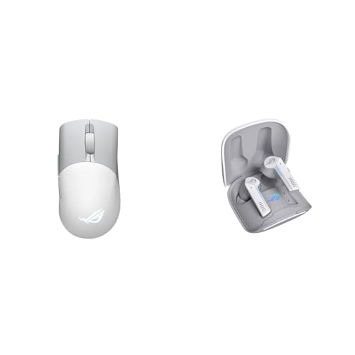 ASUS ROG Keris Wireless AimPoint Gaming Mouse, Tri-Mode connectivity, 36000 DPI Sensor & ROG Cetra True Wireless Gaming Headphones (Low-Latency Bluetooth Earbuds