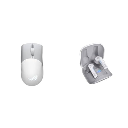 ASUS ROG Keris Wireless AimPoint Gaming Mouse, Tri-Mode connectivity, 36000 DPI Sensor & ROG Cetra True Wireless Gaming Headphones (Low-Latency Bluetooth Earbuds