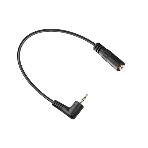 Right Angle 2.5mm Audio Aux Cable,90 Degree 2.5mm Male to Female TRS Stereo Audio Extension Cable for Smartphone,Headphone,Mp3 Player（0.3M）