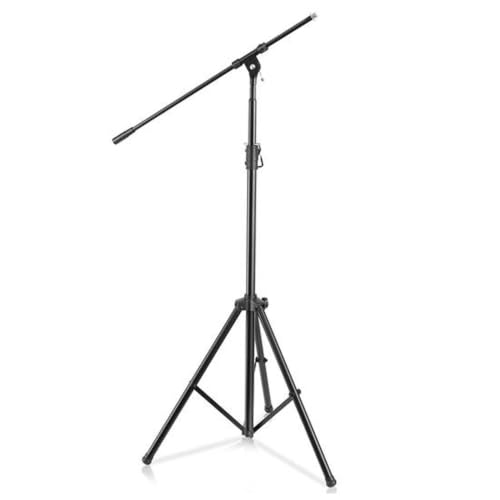 Pyle Heavy Duty Microphone Stand-Height Adjustable from 51.2'' to 78.75'' Inch High w/Extendable Telescoping Boom Arm 29.5'' and Stable Tripod Base-Clutch in T-Bar Adjustment Point PMKS56 - size: 1 Pack